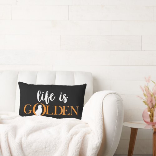 Life is Golden Lumbar Pillow