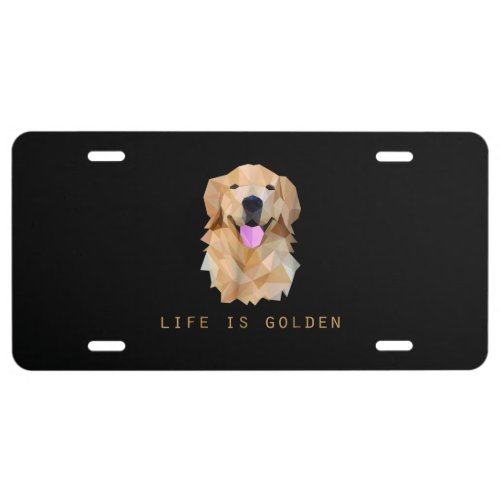 Life Is Golden Retriever License Plate