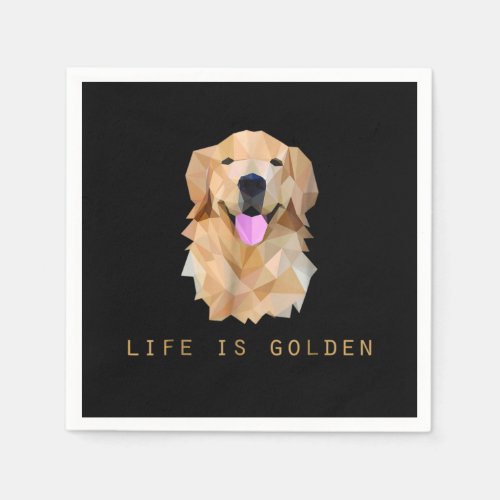 Life Is Golden Retriever Napkins