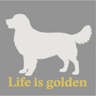 Life is golden with a retriever sticker