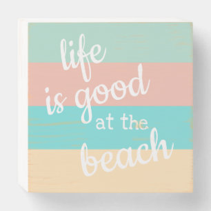 Life is Good at the Beach Retro Box Sign