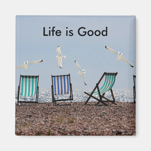 Life is Good Beach Magnet (Front)