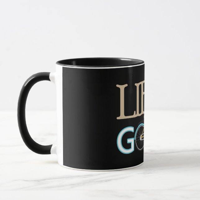 Life is Good Bicycle Ride Water Mug (Left)