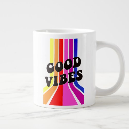 Life is Good Good Vibes Giant Coffee Mug