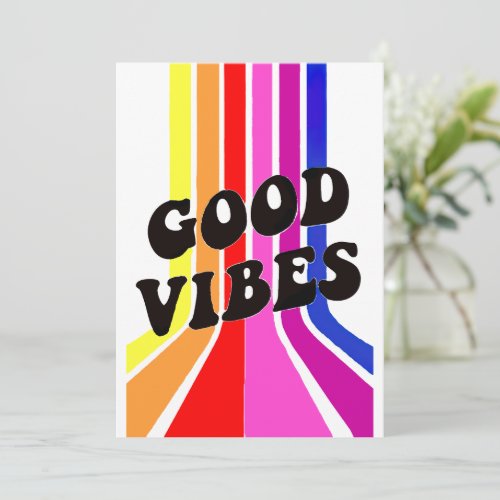 Life is Good Good Vibes Invitation