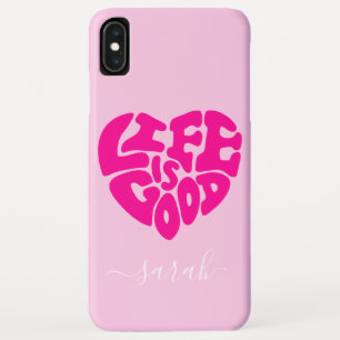 Life Is Good Heart Custom Name Case iPhone Case