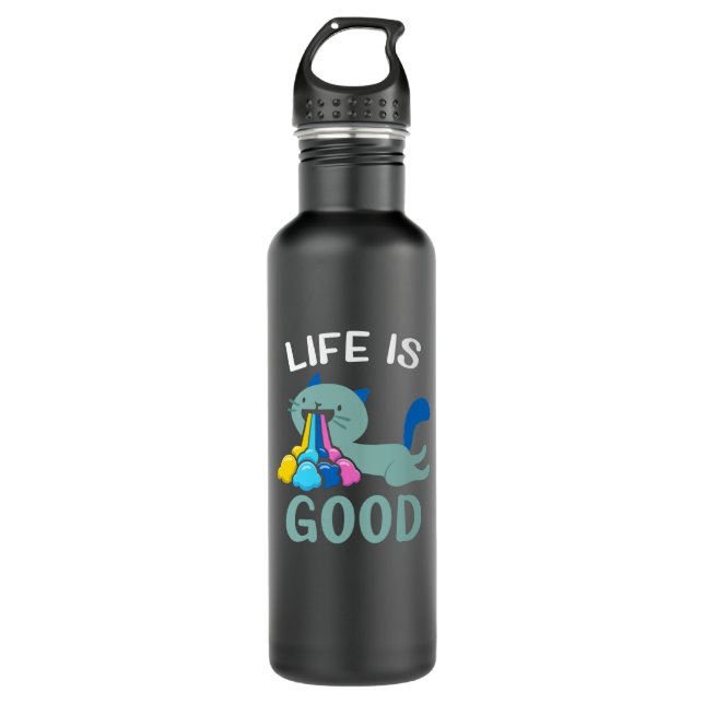 Life Is Good Stainless Steel Water Bottle (Front)