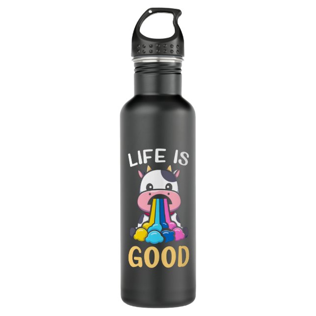 Life Is Good Stainless Steel Water Bottle (Front)