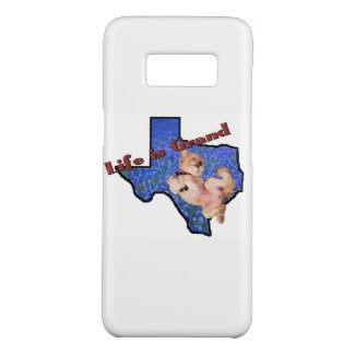 Life is Grand Dog in Texas Bluebonnets Galaxy Case-Mate Samsung Galaxy S8 Case