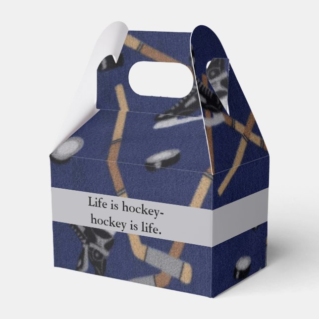 Life is Hockey Favor Boxes (Front Side)