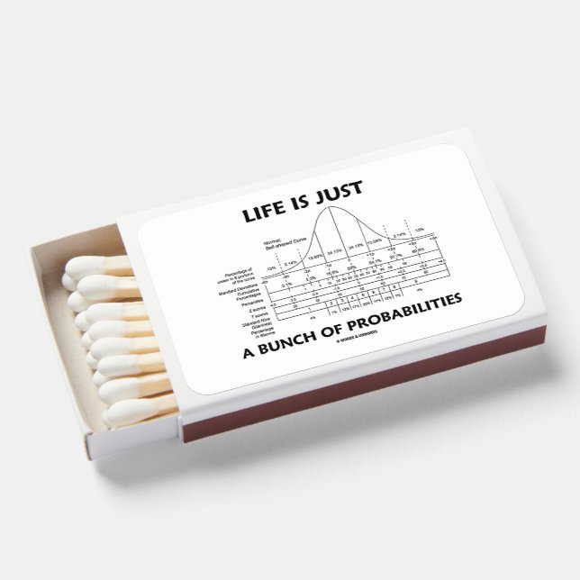 Life Is Just A Bunch Of Probabilities Statistics Matchboxes (Front Open)