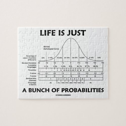 Life Is Just A Bunch Of Probabilities Stats Fun Jigsaw Puzzle