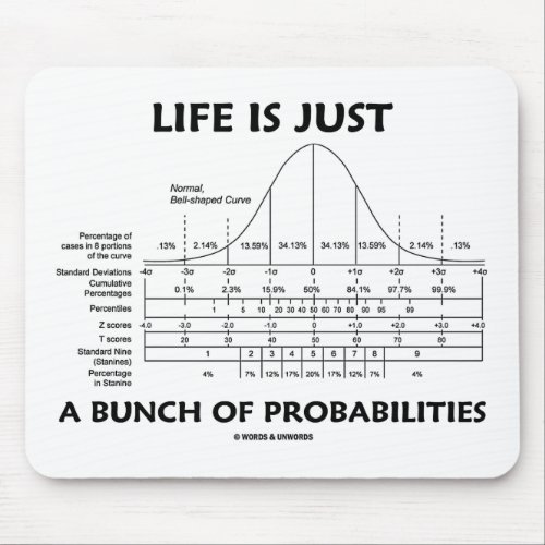 Life Is Just A Bunch Of Probabilities Stats Fun Mouse Pad