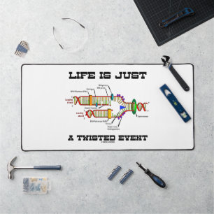 Life Is Just A Twisted Event DNA Replication Humor Desk Mat