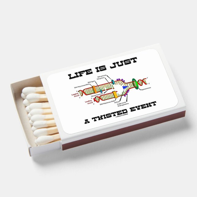 Life Is Just A Twisted Event DNA Replication Humor Matchboxes (Front Open)