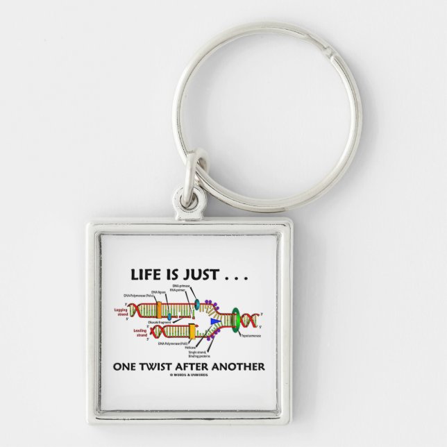 Life Is Just ... One Twist After Another (DNA) Keychain (Front)
