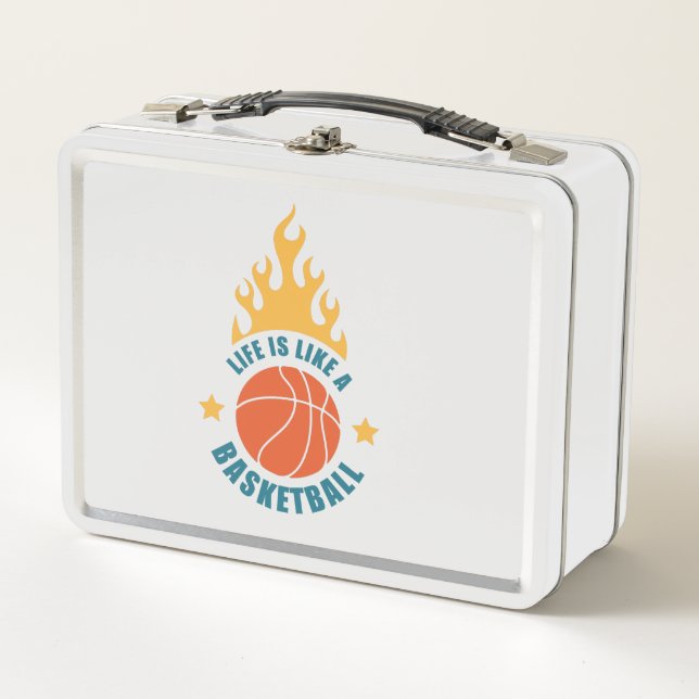 Life Is Like A Basketball      Metal Lunch Box (Front)