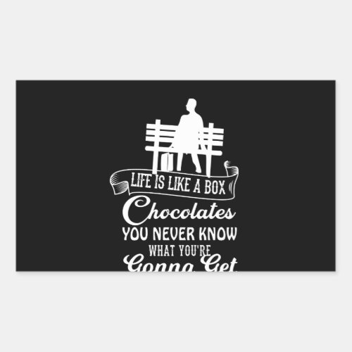 Lifeislikeaboxofchocolate Rectangular Sticker