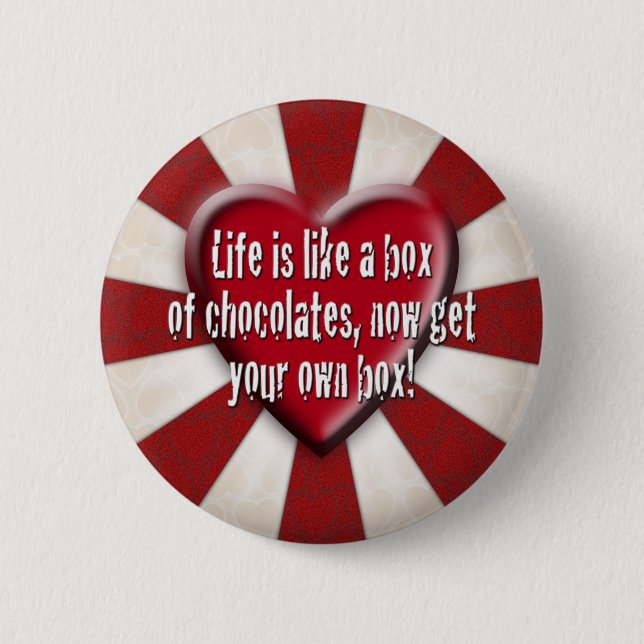 Life is like a box of chocolates button (Front)