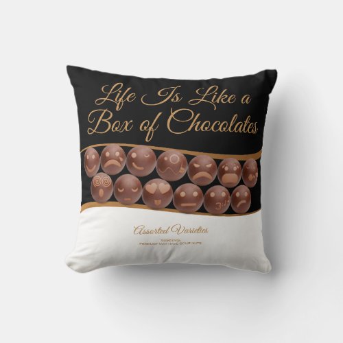 Life Is Like a Box of Chocolates Throw Pillow