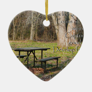 life is like a camera ceramic ornament