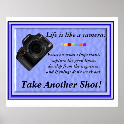 Life is like a camera poster