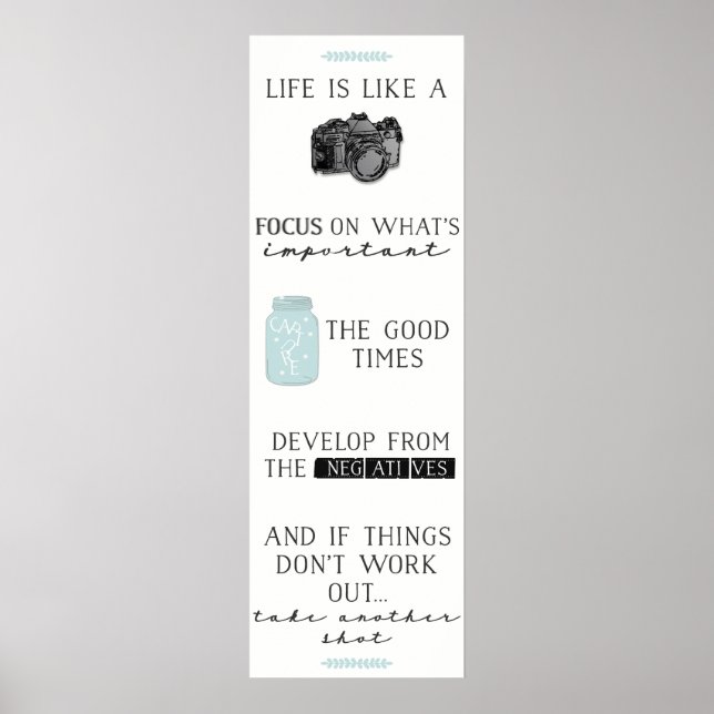Life Is Like A Camera Quote : Poster (Front)