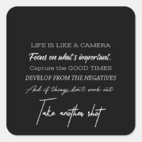 life is like a camera