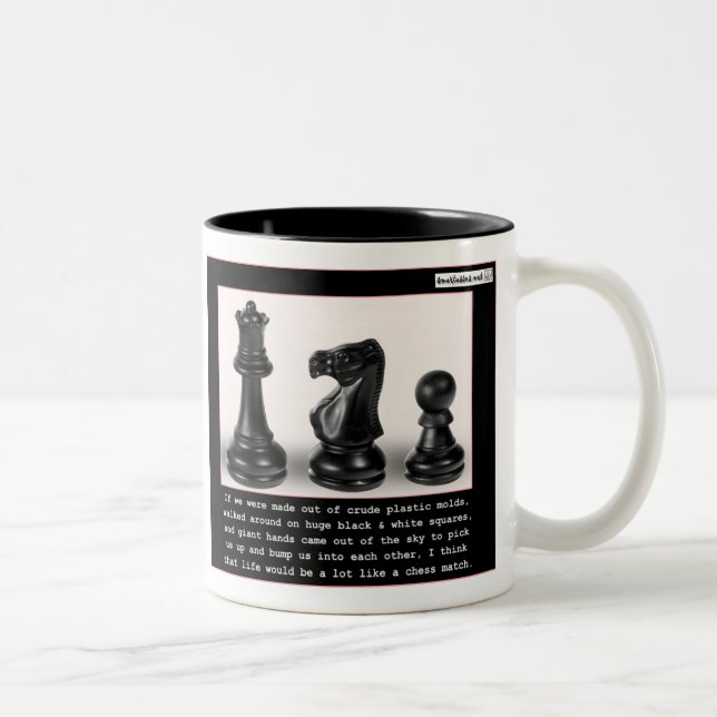 Life Is Like A Chess Match Two-Tone Coffee Mug (Right)