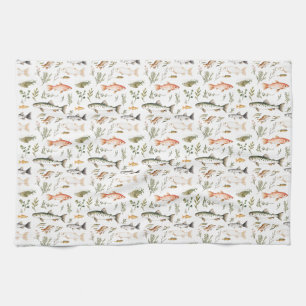 Life Is Like A Game, But Fishing Is Serious Kitchen Towel