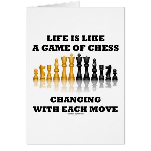 Life Is Like A Game Of Chess (Chess Attitude) Cards (Front)