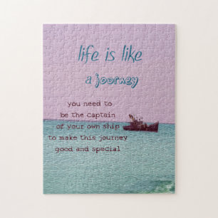 Life is Like a Journey Inspirational Digital Art Jigsaw Puzzle