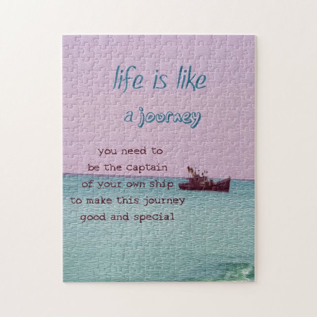 Life is Like a Journey Inspirational Digital Art Jigsaw Puzzle (Vertical)