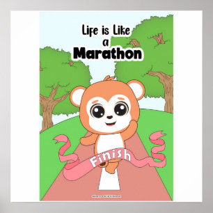 Life is like a marathon Wall art