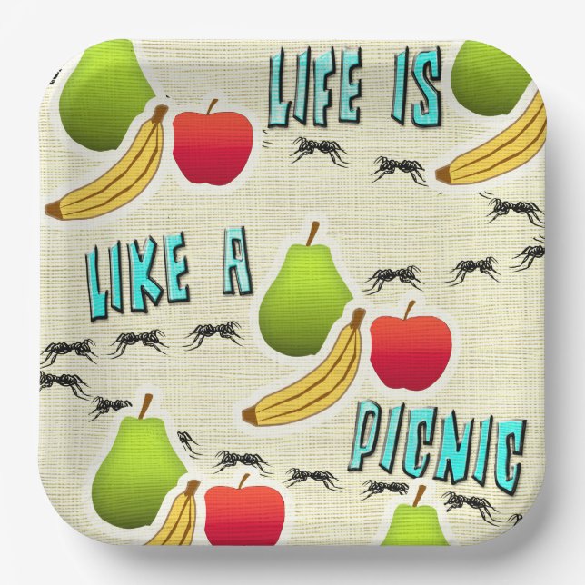 Life is Like a Picnic Paper Plates (Front)