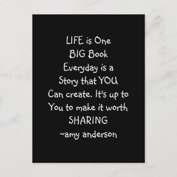 Life Is Like A... Quote Postcard by TeensEyeCandy at Zazzle