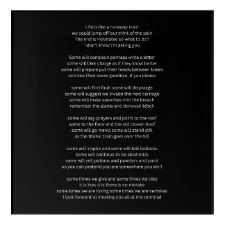 Life is like a Runaway Train  Acrylic Print