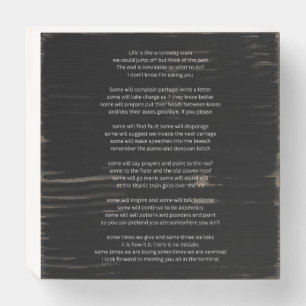 Life is like a Runaway Train Wooden Box Sign