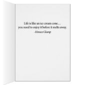 Life is like an ice cream cone... cards (Inside (Right))