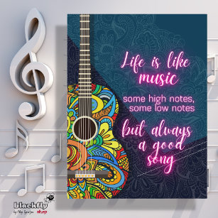 Life is like Music, always a good song  Postcard