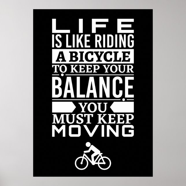 Life is Like Riding a Bicycle Poster (Front)