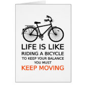 life is like riding a bicycle, word art, text (Front)