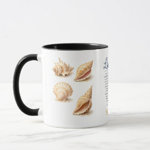 Life Is Like Shell Inspirational Seashell Two Tone Mug