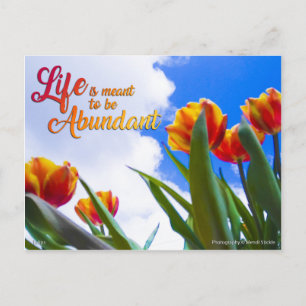 Life is meant to be Abundant Postcard