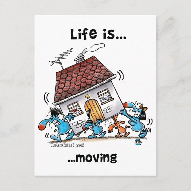 Life is Moving Postcard (Front)