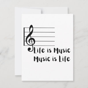 Life is Music, Music is Life on a Holiday Card