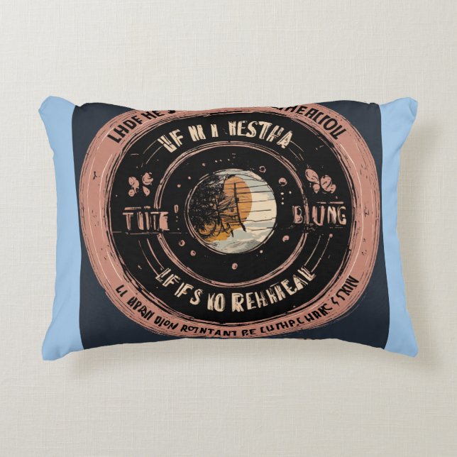 Life Is No Rehearsal – Urban Hoodie Logo Template Accent Pillow (Front)