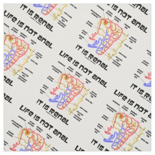 Life Is Not Anal It Is Renal Kidney Nephron Fabric