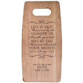 Life Is Not Measured Cherry Cutting Board (Front)