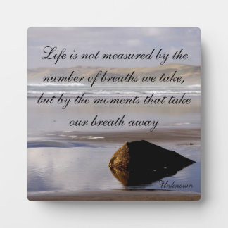 Life Is Not Measured Plaque